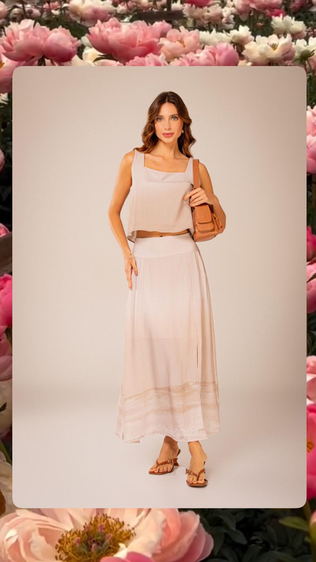 Cropped with skirt Set