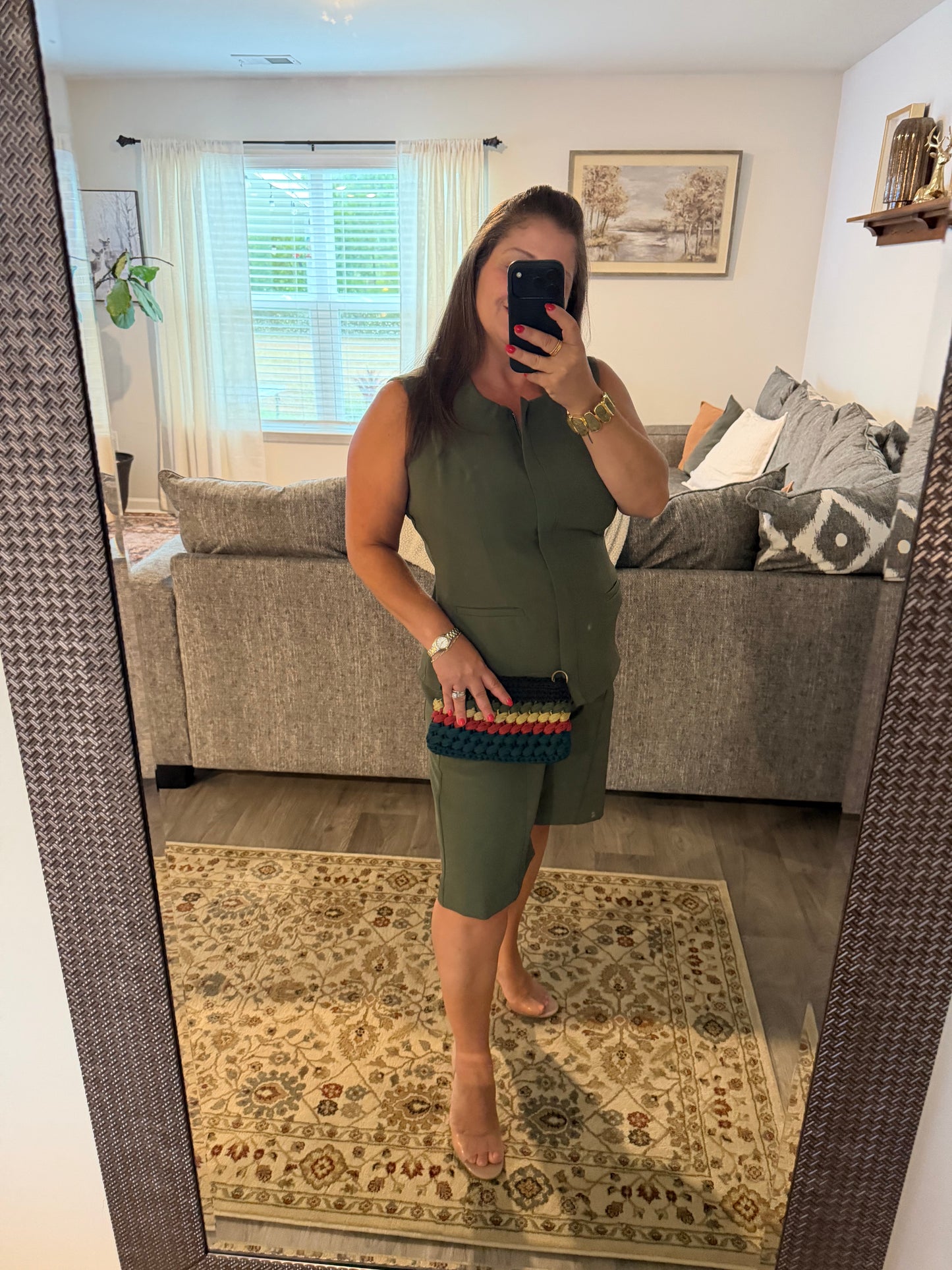 Bermuda Set with Zípper Vest