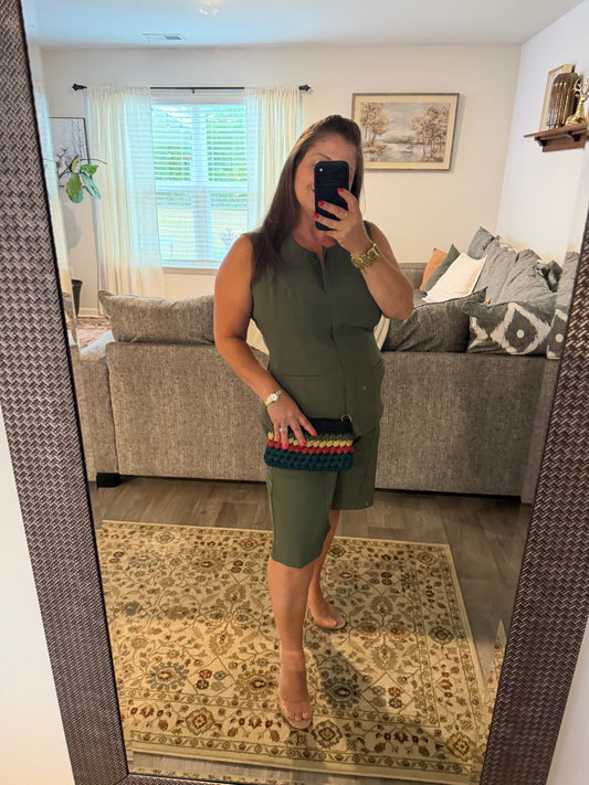 Bermuda Set with Zípper Vest