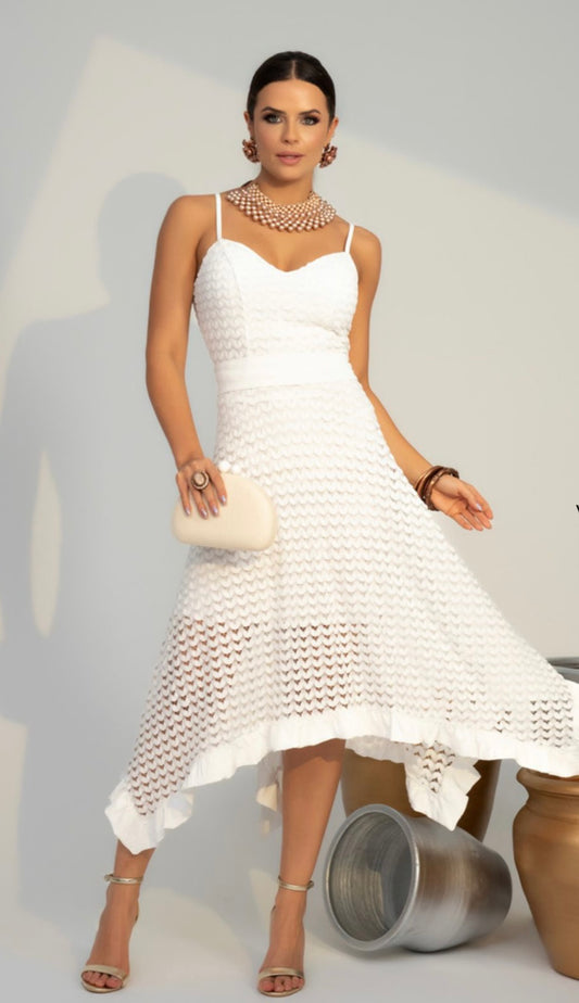 white Lace Long Dress