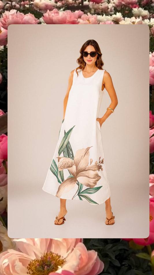 Floral Detail Maxxi Dress