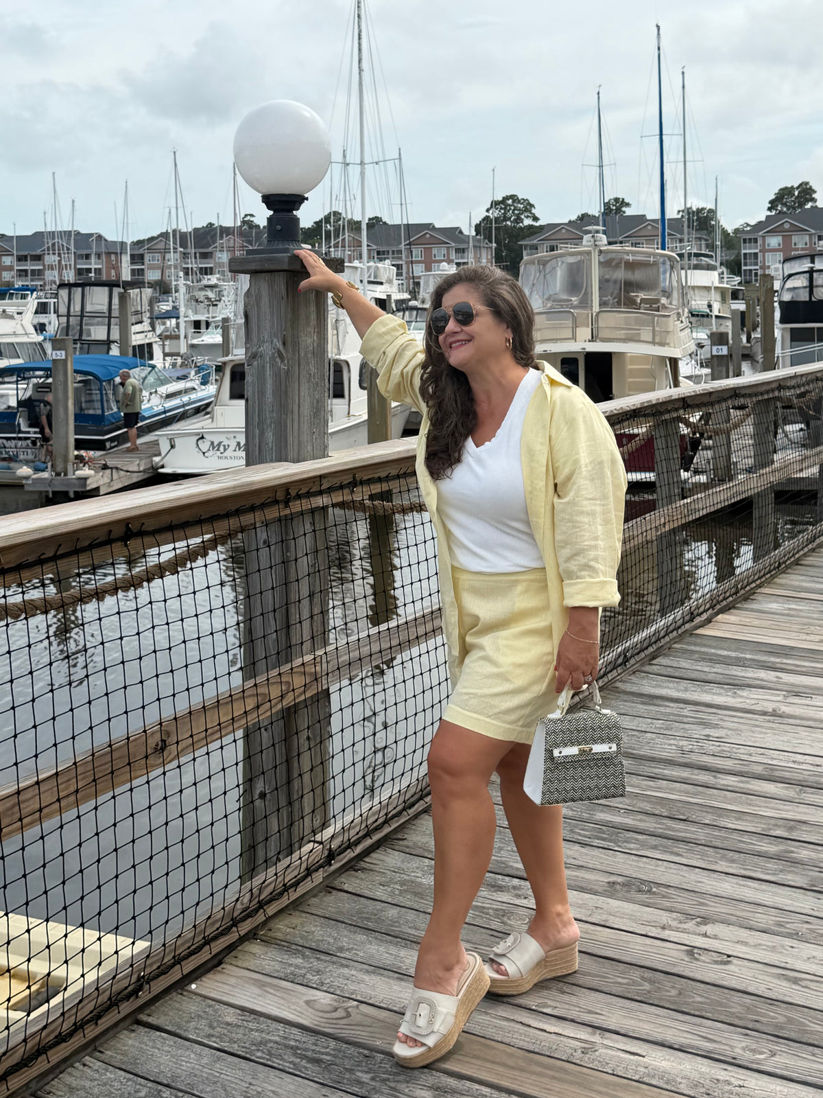 Linen shorts set