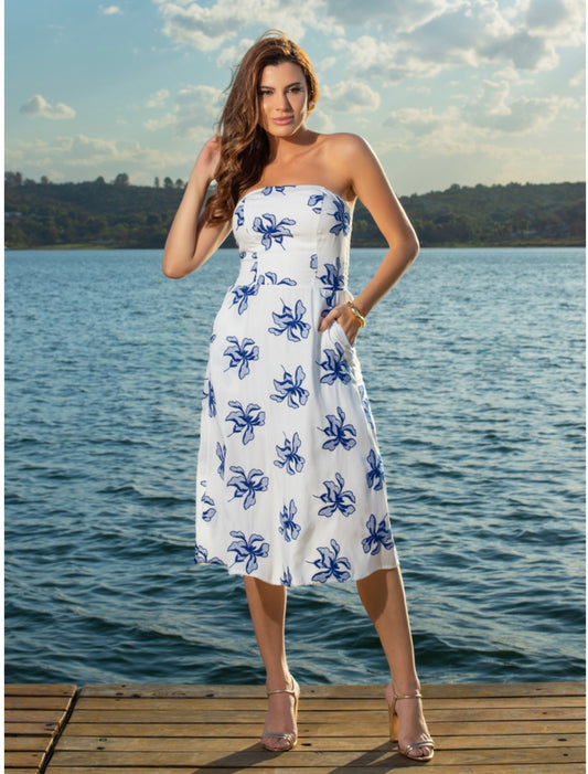 Embroidery Midi Dress