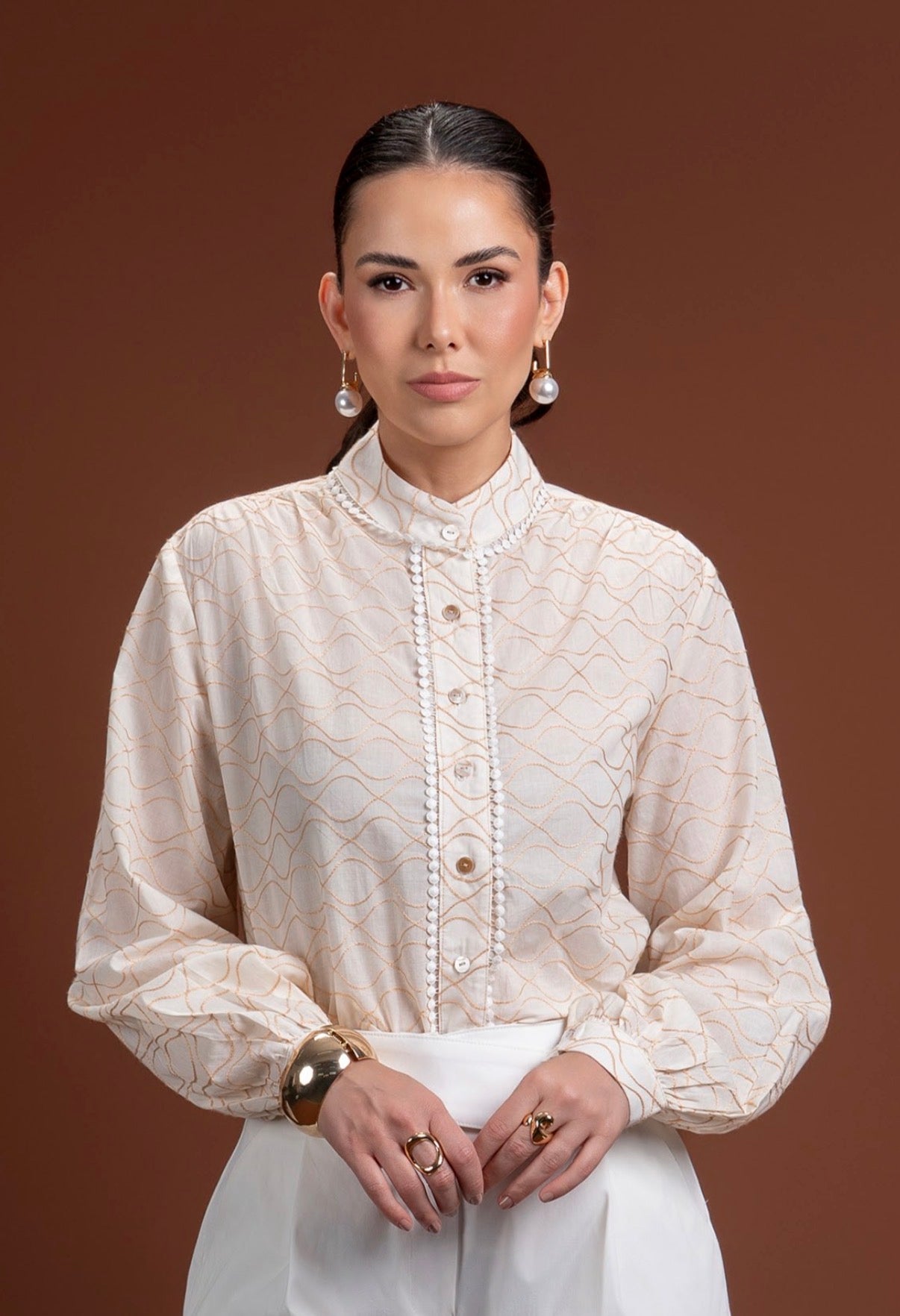 Embroidery White Blouse