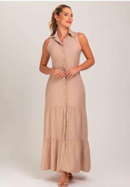 Long Button Dress