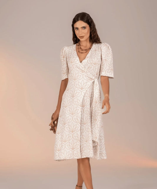 Wrap Classic Off white Dress